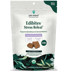 pet releaf Pet Releaf STRESS EDIBITES CBD SM D 7.5oz PNUT BTTTR CAROB 3mg