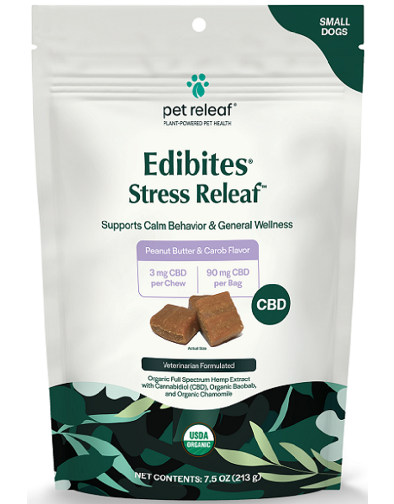 pet releaf Pet Releaf STRESS EDIBITES CBD SM D 7.5oz PNUT BTTTR CAROB 3mg