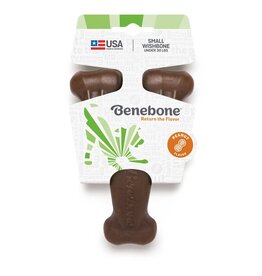 Benebone Benebone Peanut Butter Flavored Wishbone Durable Dog Chew Toy Medium