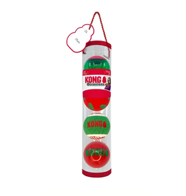 Kong Kong Holiday Occasions Balls Dog Toy Medium 4 pack