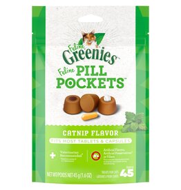 Greenies Greenies Feline Pill Pockets Catnip Flavor Soft Treats 1.6 oz pouch
