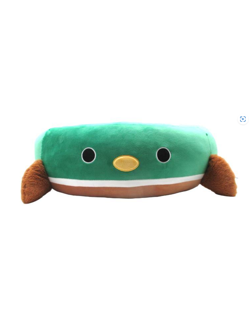 Squishmallows Squishmallows Avery the Duck Plush Bolster Pet Bed Green Medium 24"