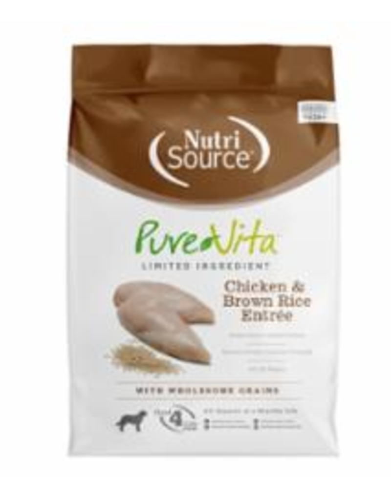 Nutrisource Pure Vita Dog Chicken Rice 12lb