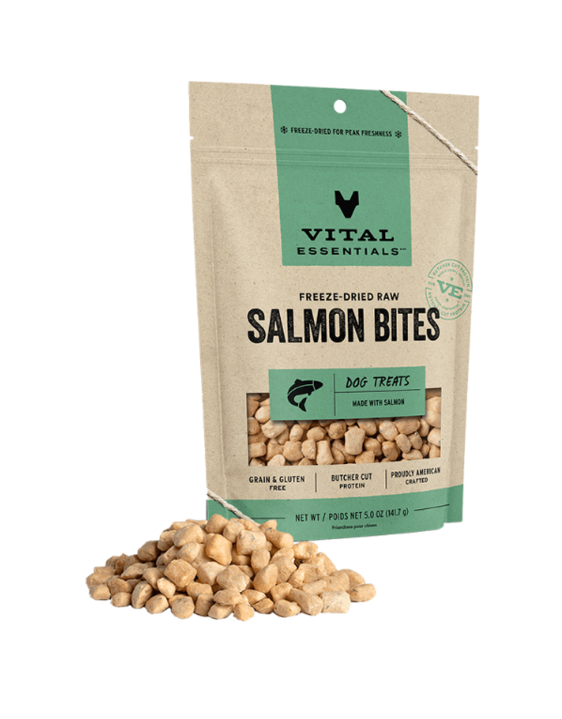 Vital Essentials Vital Essentials Dog Freeze Dried Treat Salmon Bites 5oz