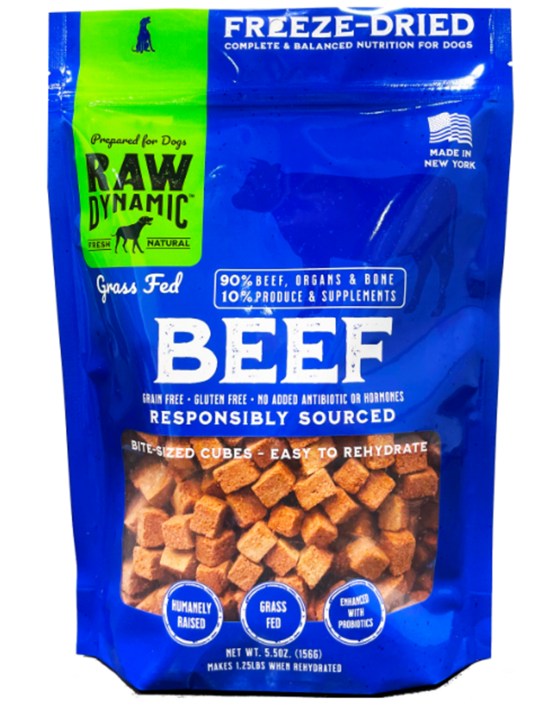 Raw Dynamic Raw Dynamic Freeze Dried Raw Beef Recipe Dog Food 5.5oz