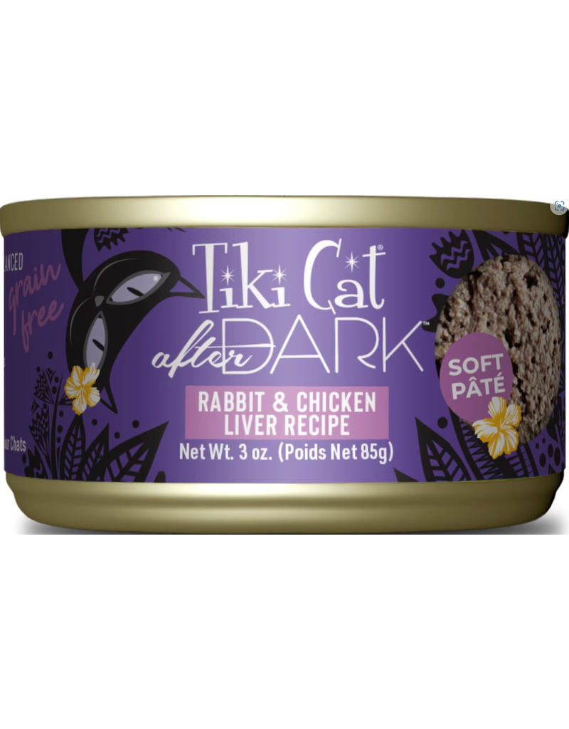 Tiki Cat TIKI PET CAT AFTER DARK RABBIT&CHICKEN LIVER PATE 3OZ