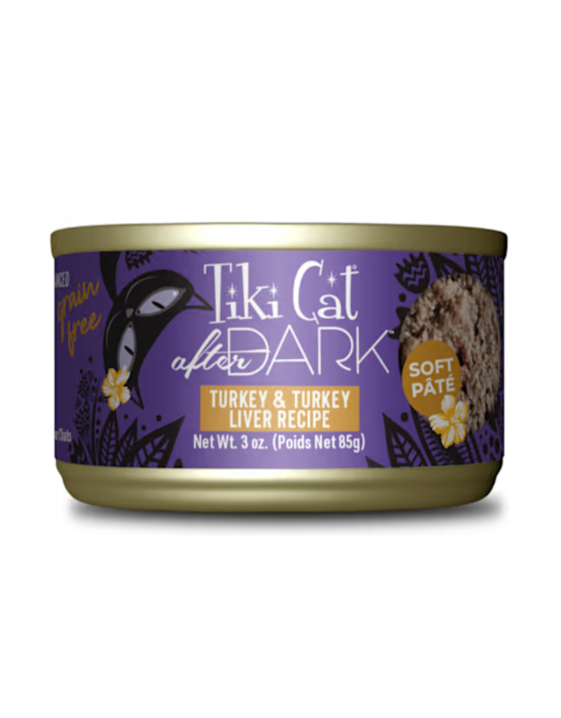 Tiki Cat TIKI PET CAT AFTER DARK TURKEY&TURKEY LIVER PATE 3OZ