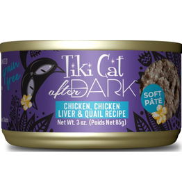 Tiki Cat TIKI PET CAT AFTER DARK CHICKEN, CHICKEN LIVER, QUAIL PATE 3OZ
