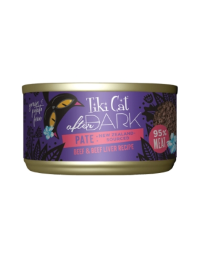 Tiki Cat Tiki Pets Cat After Dark Pate Beef 3oz 12 Pack