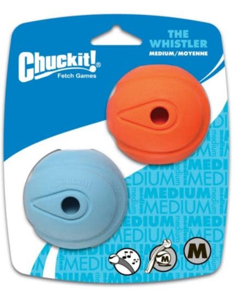 Chuckit Chuck it Canine Hardware Whistle Ball Medium 2 Count