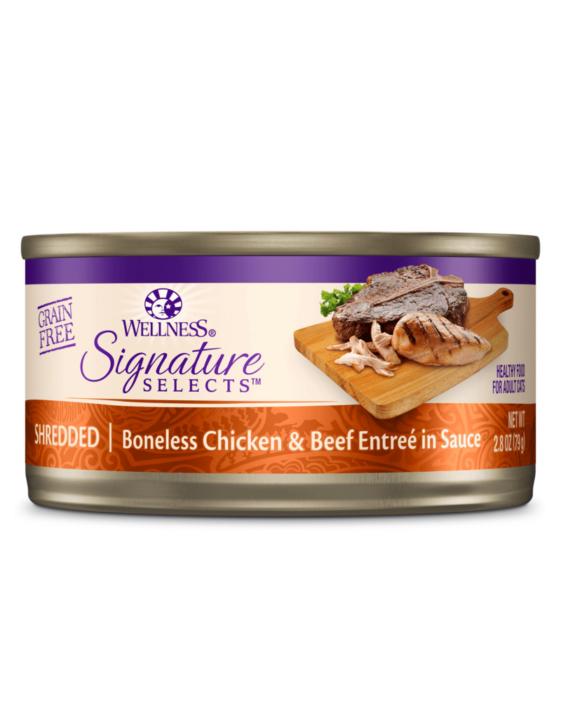 Wellness Wellness Signature Selects Shredded Chicken & Beef Canned Cat Food 2.8oz