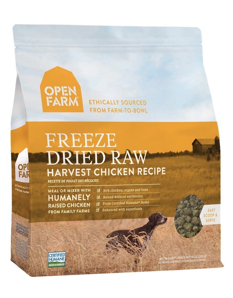 Open Farm Open Farm Harvest Chicken Recipe Freeze Dried Raw Dog Food 13.5 oz