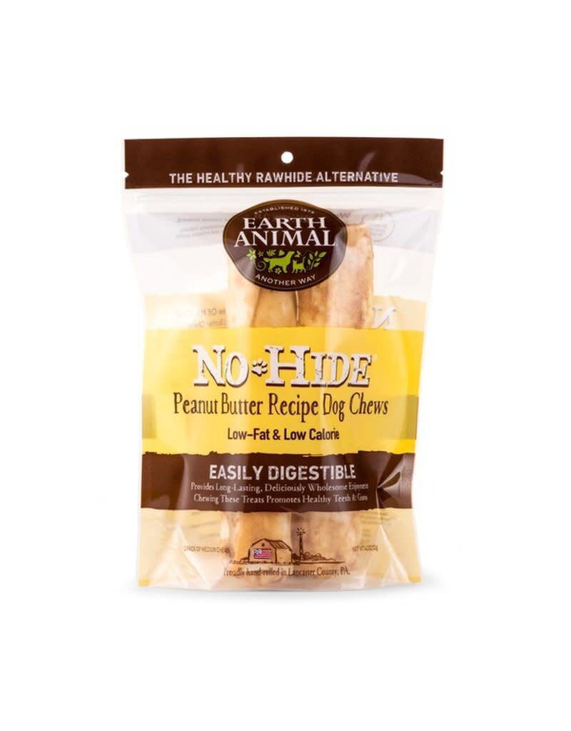 Earth Animal Earth Animal No-Hide Peanut Butter Rolls For Dogs 7" 2 Pack