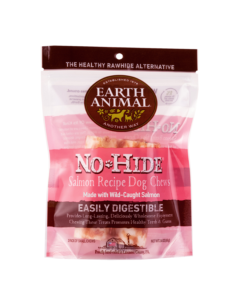Earth Animal Earth Animal No-Hide Salmon Rolls For Dogs 4" 2 Pack