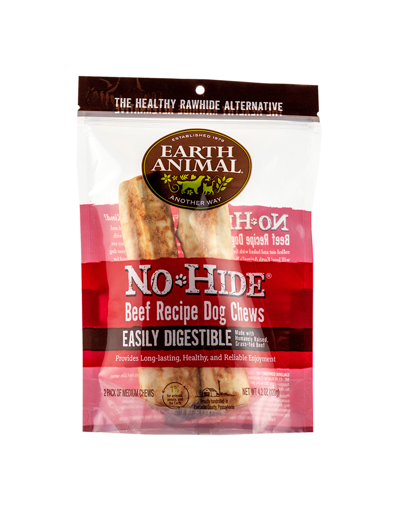Earth Animal Earth Animal No-Hide Beef Rolls For Dogs 7" 2 Pack