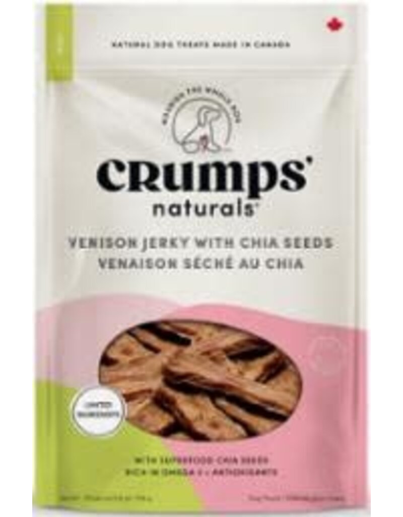 Crump Naturals CRUMPS D 5.6oz/8 VENISON CHIA SEED JERKY