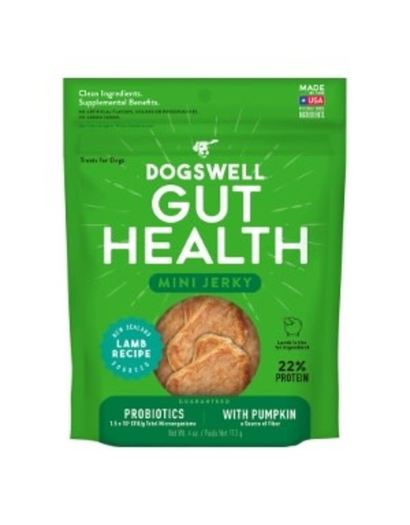 Dogswell Dog Gut Health Jerky Mini GF Lamb 4oz