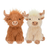 Multipet MultiPet Highland Cow Shaggy Plush Dog Toy 8"