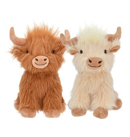 Multipet MultiPet Highland Cow Shaggy Plush Dog Toy 8"