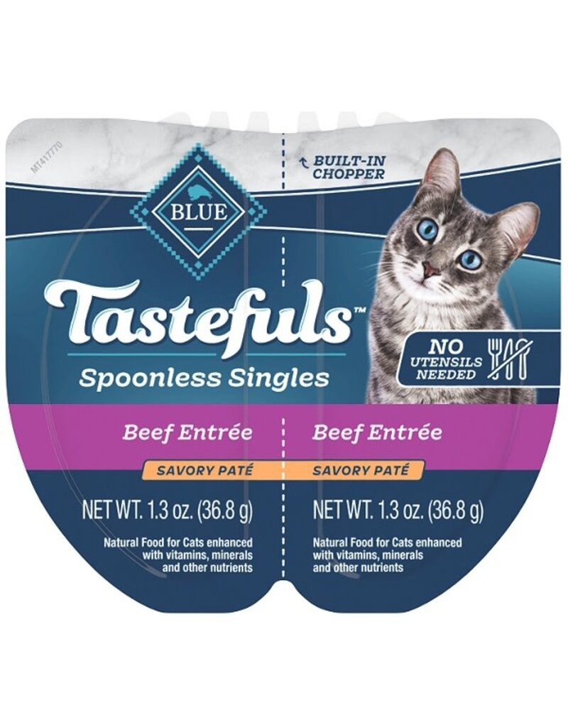 Blue Buffalo BLUE TASTEFULS SPOONLESS SNGLS CT 2.6oz/10 BEEF PATE