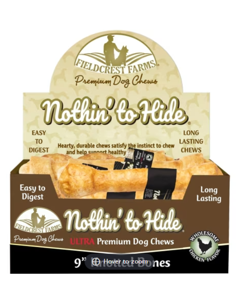 Ethical Fieldcrest Farms Nothin' to Hide Ultra Chicken Knotted Bone 9" 14 / Box