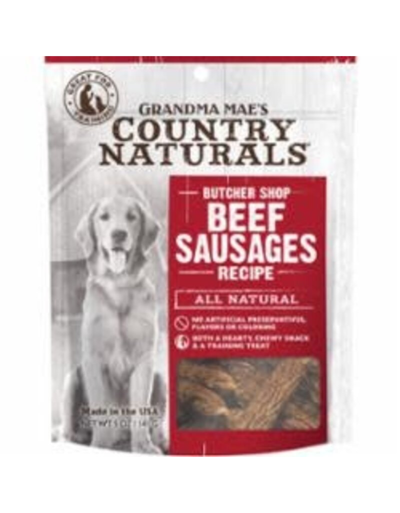 GRANDMA MAES COUNTRY NATURALS Grandma Mae's Country Naturals Dog Sausage Beef 5oz