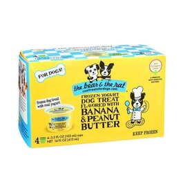 The Bear & The Rat Peanut Butter & Banana Frozen Yogurt Dog Treat 4 Pack