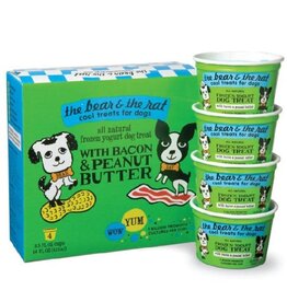 The Bear & The Rat Peanut Butter & Bacon Frozen Yogurt Dog Treat 4 Pack