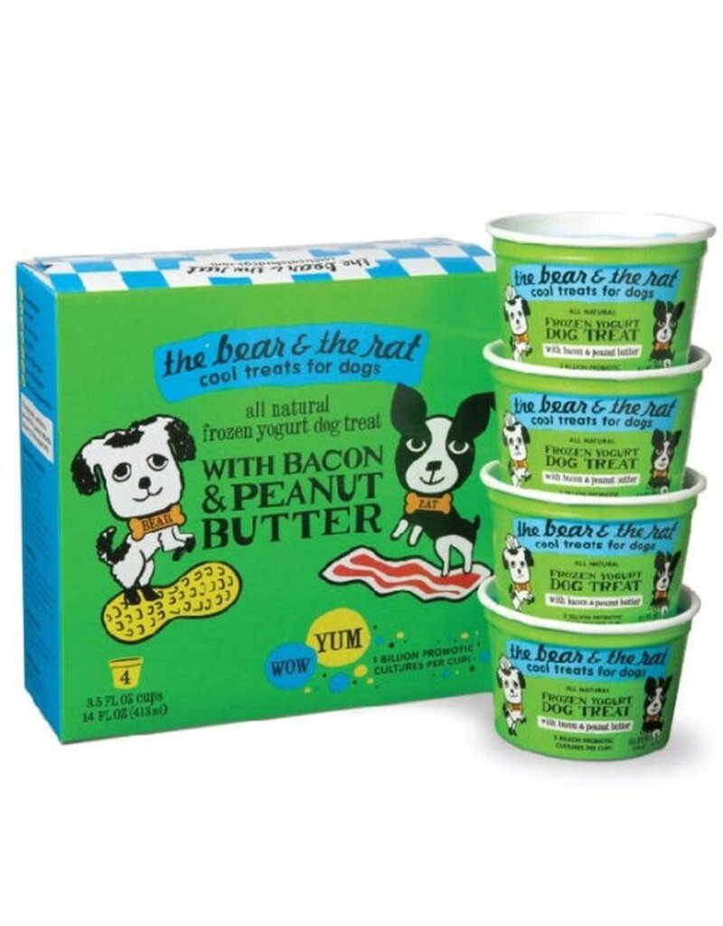 The Bear & The Rat Peanut Butter & Bacon Frozen Yogurt Dog Treat 4 Pack