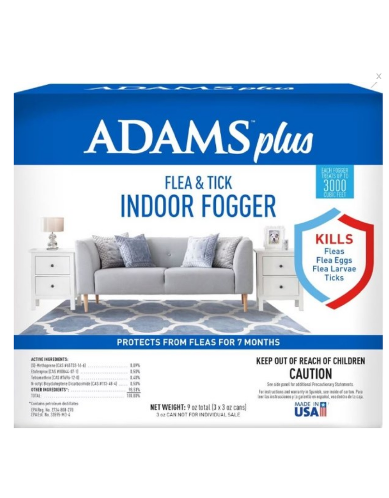 Adams Adams Plus Indoor Flea and Tick Fogger, 3 Pack Adams Plus Indoor Flea and Tick Fogger, 3 Pack