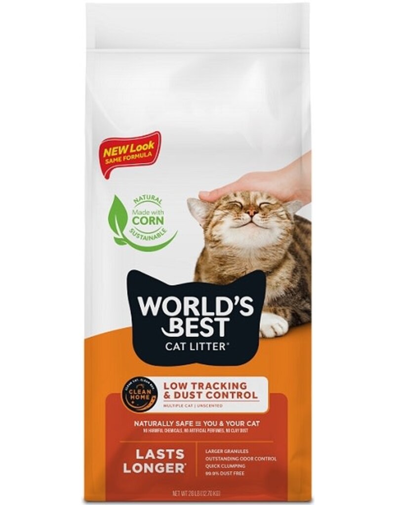 Worlds Best Cat Litter World's Best Orange Low Tracking & Low Dust Multi-Cat Unscented Cat Litter 28LB