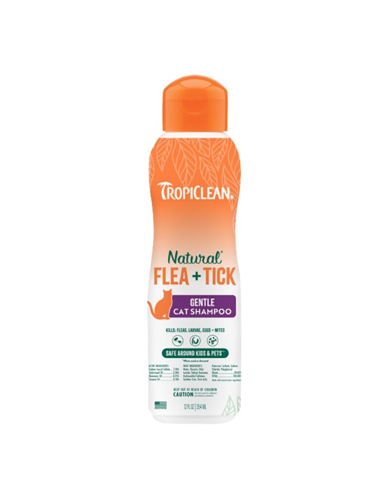 TropiClean TROPICLEAN CAT SHAMPOO NATURAL FLEA & TICK 12OZ