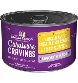 Stella & Chewy's Stella & Chewy's Cat Carnivor Cravings Shred Chicken & Liver 5.2oz 24 Pack