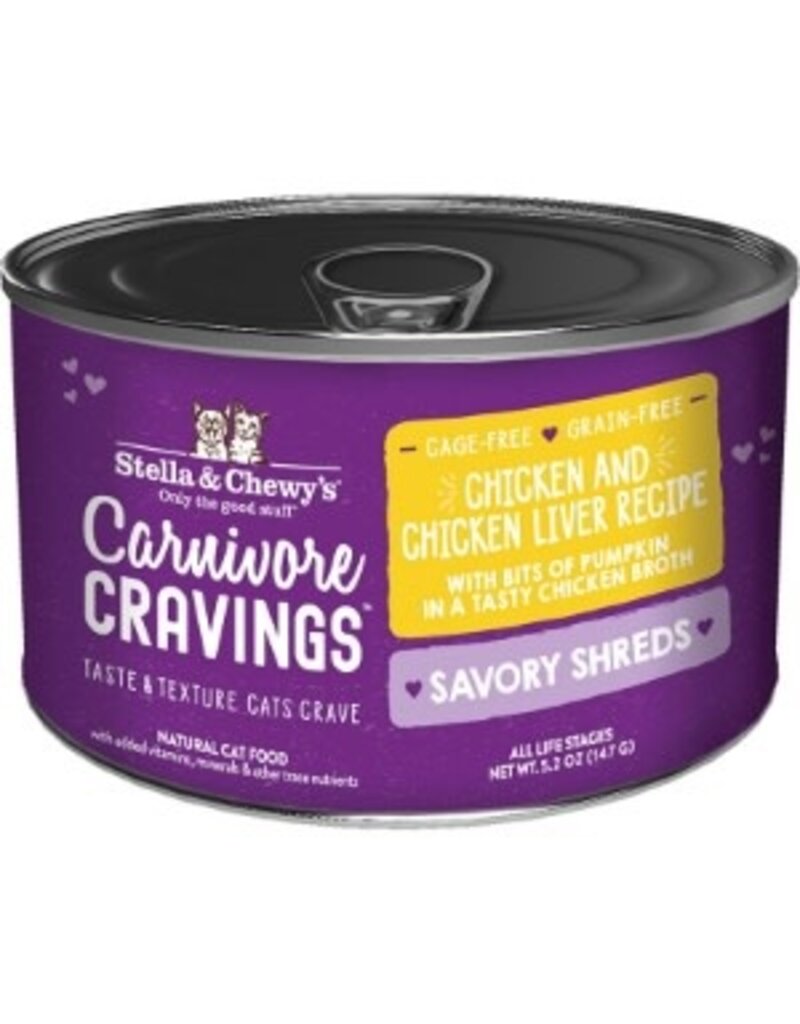 Stella & Chewy's Stella & Chewy's Cat Carnivor Cravings Shred Chicken & Liver 5.2oz 24 Pack