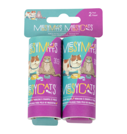 Messy Mutts Dog Cat Lint Rollers Replacement 2 Pack Travel Size