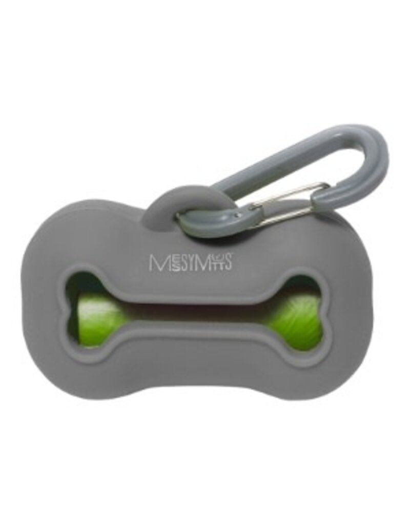 Messy Mutts Messy Mutts Dog Wastebag Holder Grey