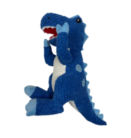 FabDog FABDOG DOG FLOPPY T-REX DINOSAUR BLUE SMALL
