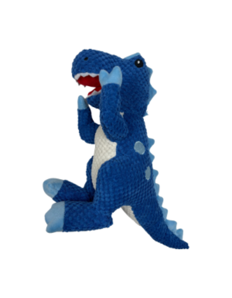 FabDog FABDOG DOG FLOPPY T-REX DINOSAUR BLUE SMALL