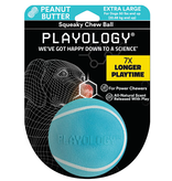 Playology Playology All Natural Peanut Butter Scented Squeaky Chew Ball Extra Large