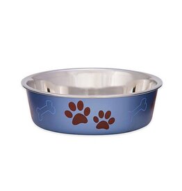 Loving Pets Loving Pets Bella Bowls Pet Bowl Dogs Metallic Blueberry Medium