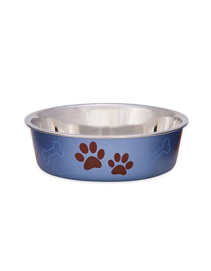 Loving Pets Loving Pets Bella Bowls Pet Bowl Dogs Metallic Blueberry Medium