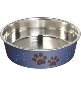 Loving Pets Loving Pets Metallic Bella Bowl Blueberry Small
