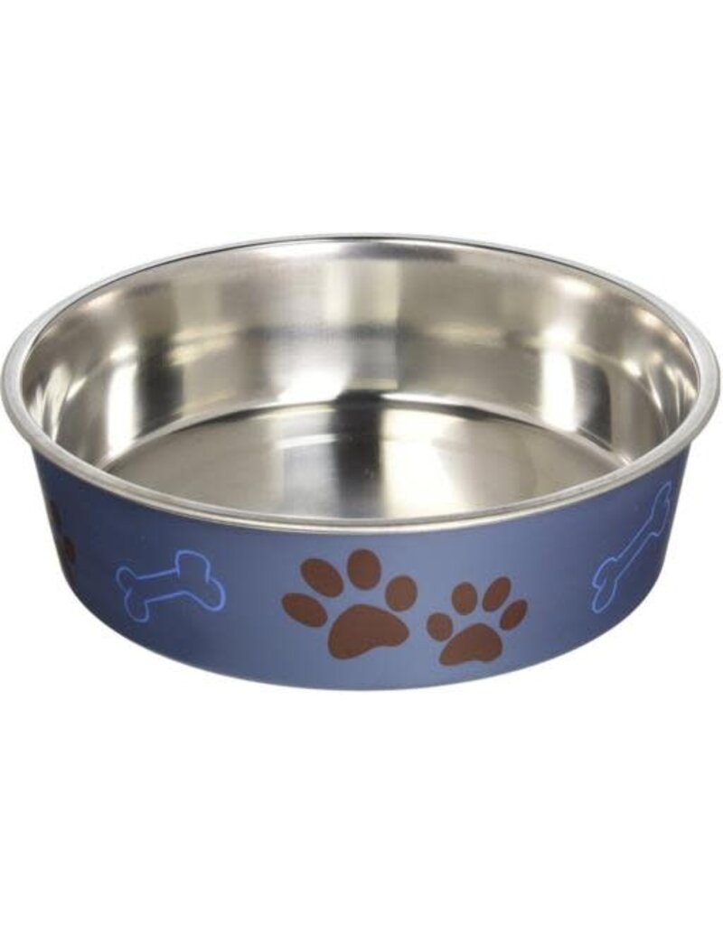 Loving Pets Loving Pets Metallic Bella Bowl Blueberry Large