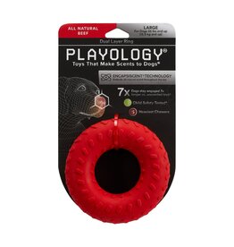 Playology Playology All Natural Beef Scented Dual Layer Ring Large
