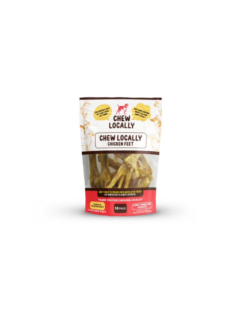 Chew Locally Chew Locally Chicken Feet Dog Treats 10 pack