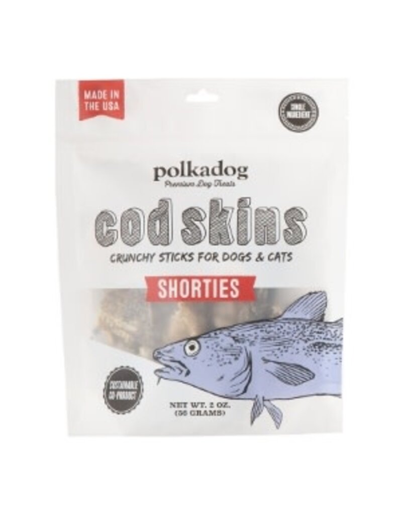 Polka Dog Bakery Dog Cod Skin Jerky Short 2oz