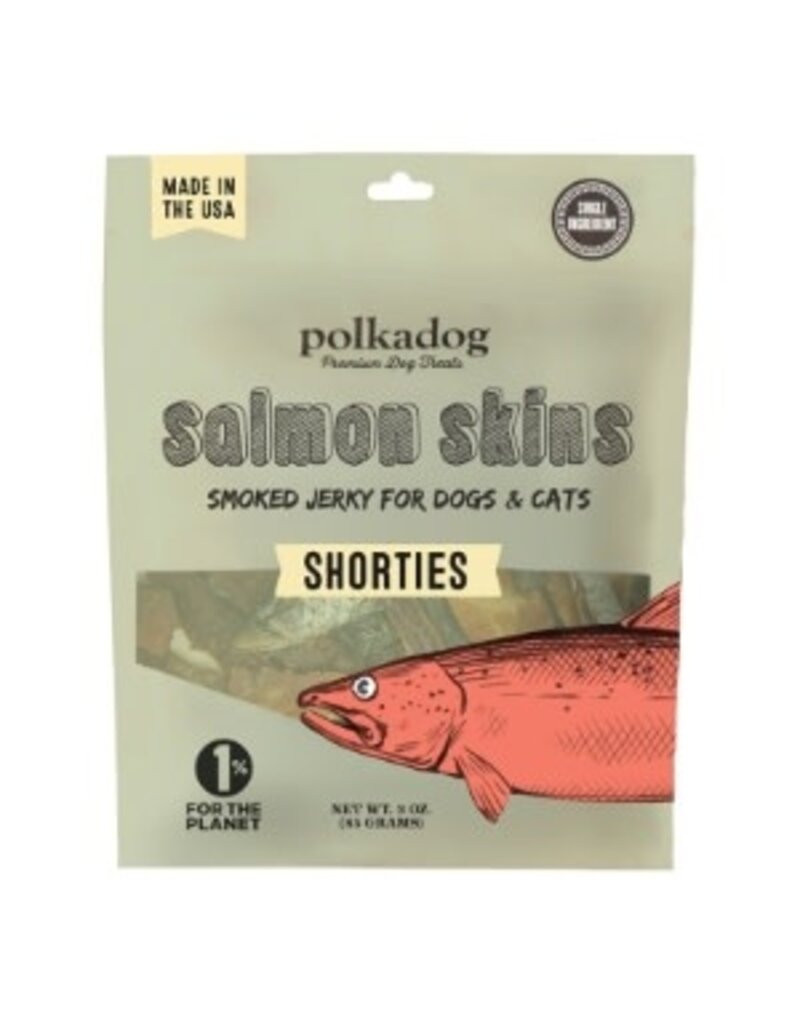 Polka Dog Bakery Dog Salmon Skin Jerky 3oz Pouch