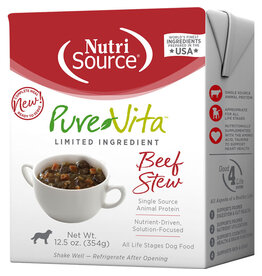 Nutrisource NutriSource Pure Vita Beef Stew Wet Dog Food 12.5oz