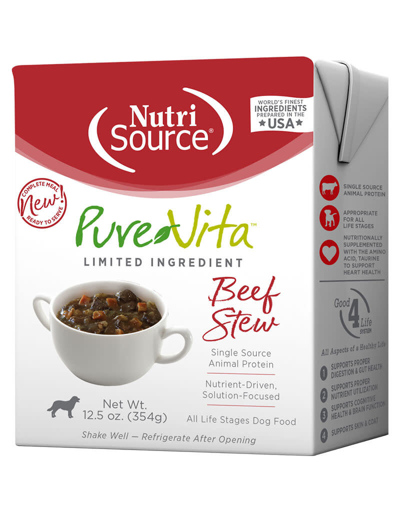 Nutrisource NutriSource Pure Vita Beef Stew Wet Dog Food 12.5oz