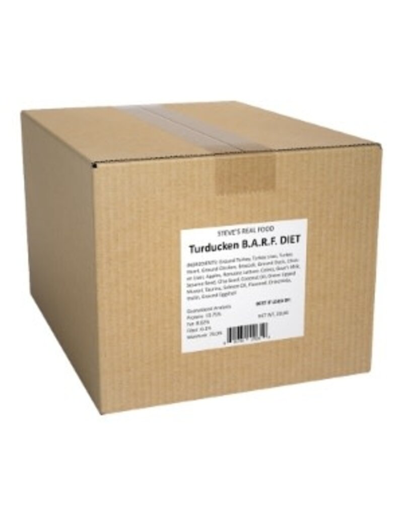 STEVE'S REAL FOOD DOG FROZEN TURDUCKEN PATTIES BULK 20LB